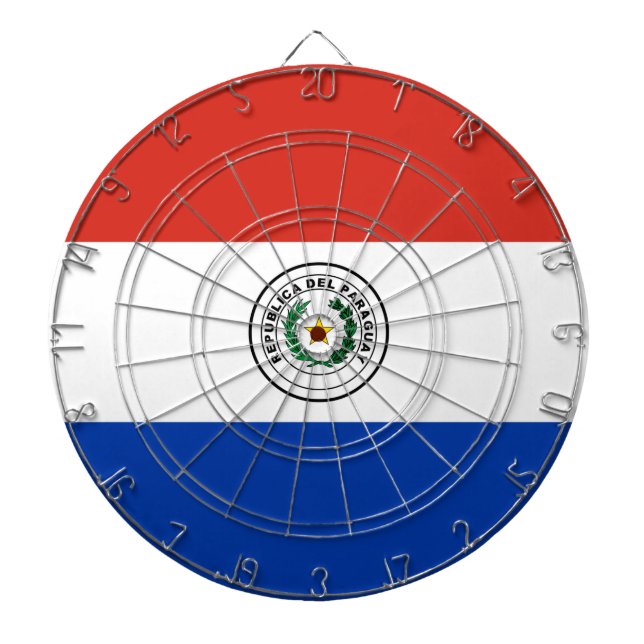 Flagge Paraguays Dartscheibe (vorne)