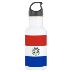 Flagge Paraguays Edelstahlflasche