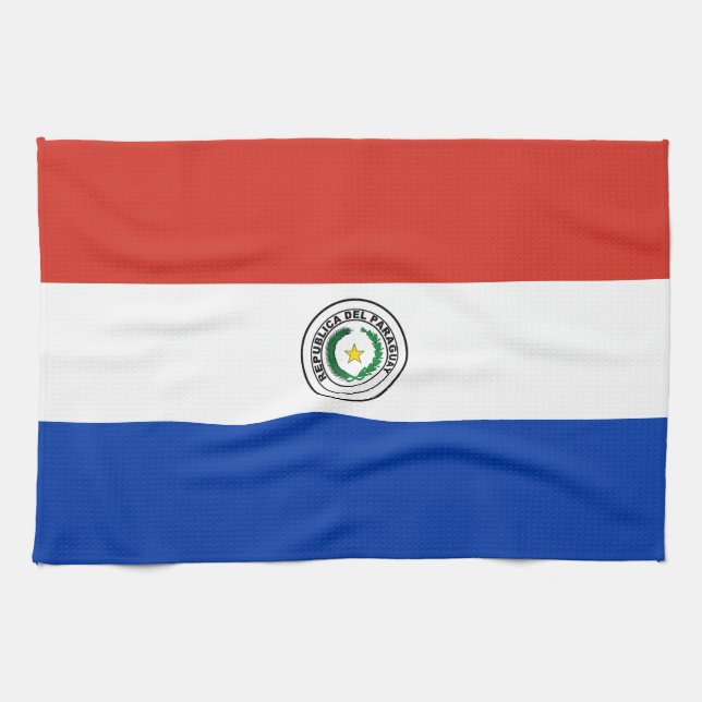 Flagge Paraguays Geschirrtuch (Horizontal)
