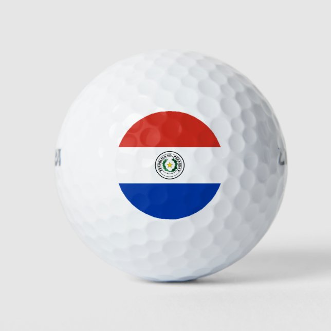Flagge Paraguays Golfball (Vorderseite)
