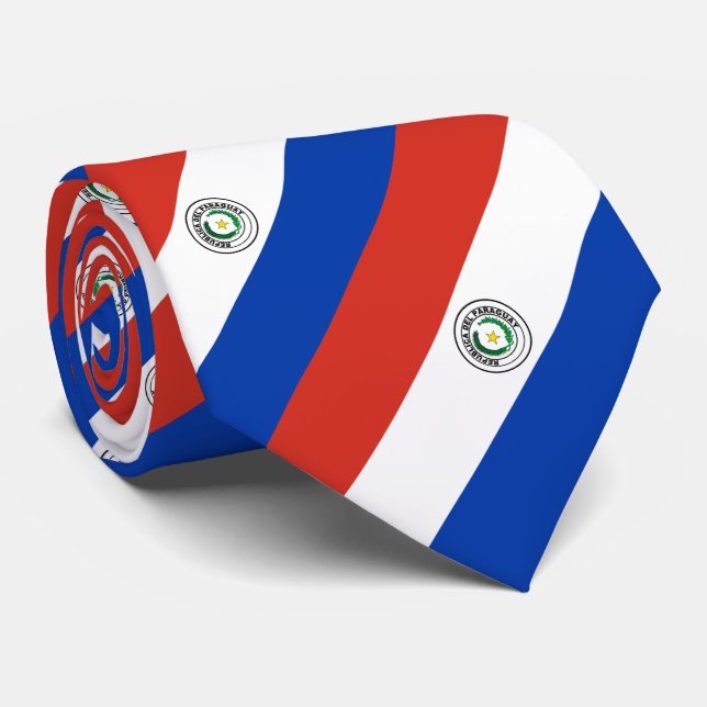 Flagge Paraguays Krawatte (Gerollt)