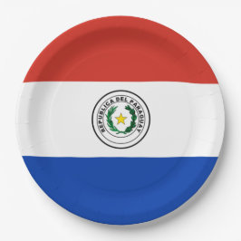 Flagge Paraguays Pappteller