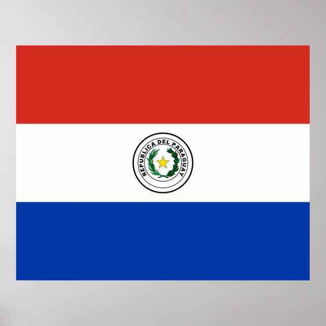 Flagge Paraguays Poster (Vorne)