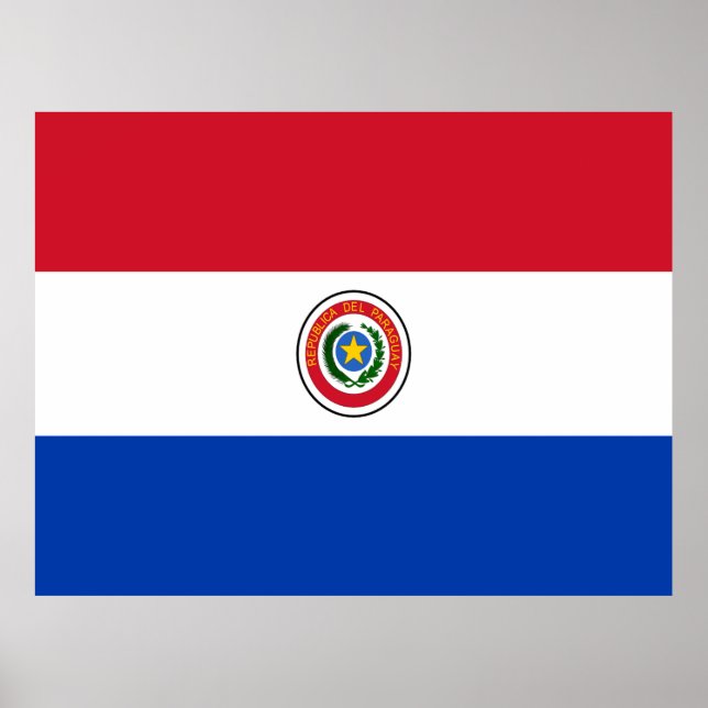 Flagge Paraguays Poster (Vorne)