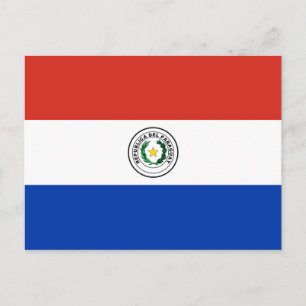 Flagge Paraguays Postkarte