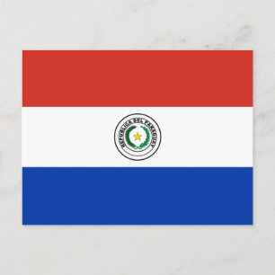 Flagge Paraguays Postkarte
