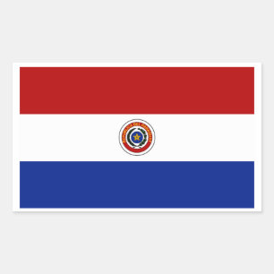 Flagge Paraguays Rechteckiger Aufkleber