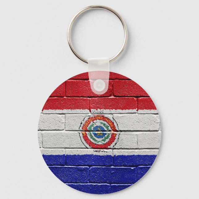 Flagge Paraguays Schlüsselanhänger (Vorderseite)