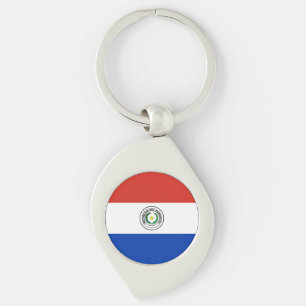 Flagge Paraguays Schlüsselanhänger