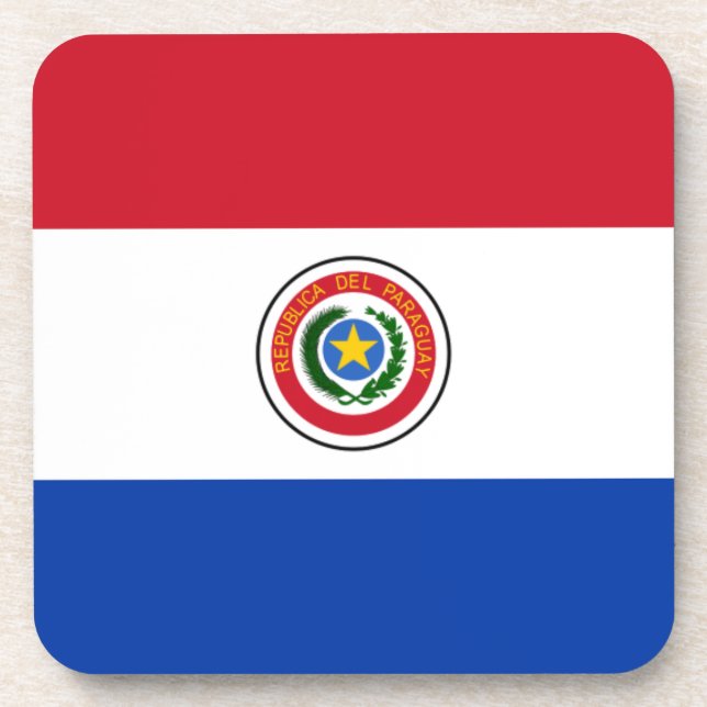 Flagge Paraguays Untersetzer (Vorderseite)