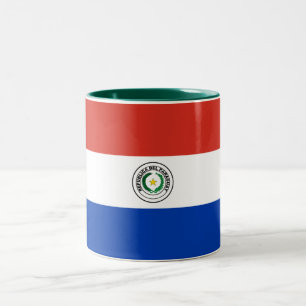 Flagge Paraguays Zweifarbige Tasse
