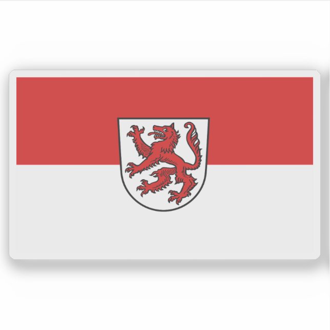 Flagge Passaus, Deutschland Aufkleber (Vorderseite)