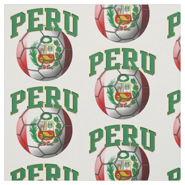 Flagge Peru Peruanisches Fußballball-Muster Stoff (Muster)