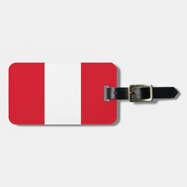 Flagge Perus Gepäckanhänger (Vorderseite horizontal)