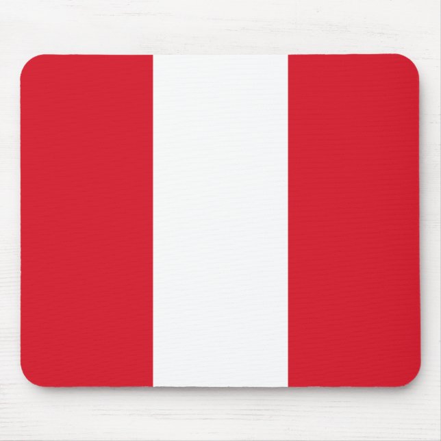 Flagge Perus (peruanische Flagge) Mousepad (Vorne)