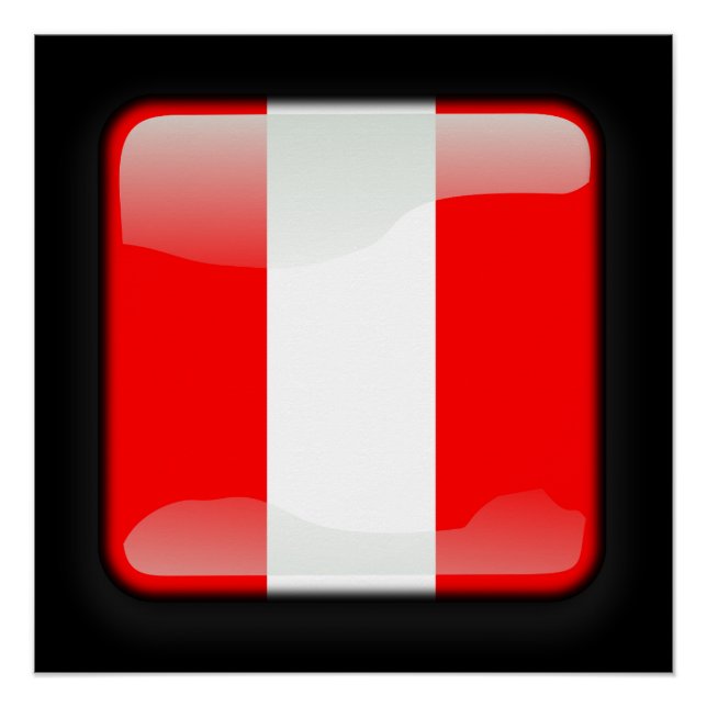 Flagge Perus Poster (Vorderseite)