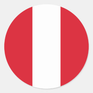 Flagge Perus Runder Aufkleber
