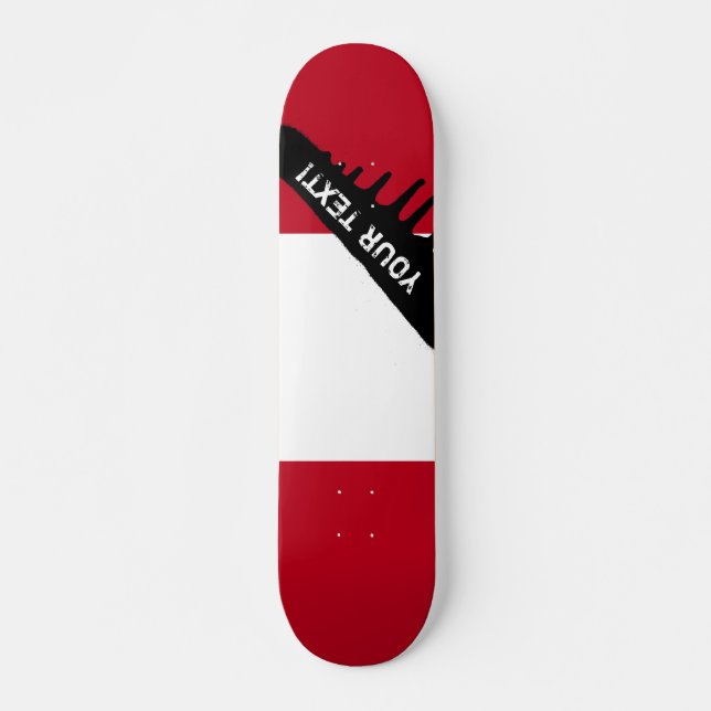 Flagge Perus Skateboard (Vorne)