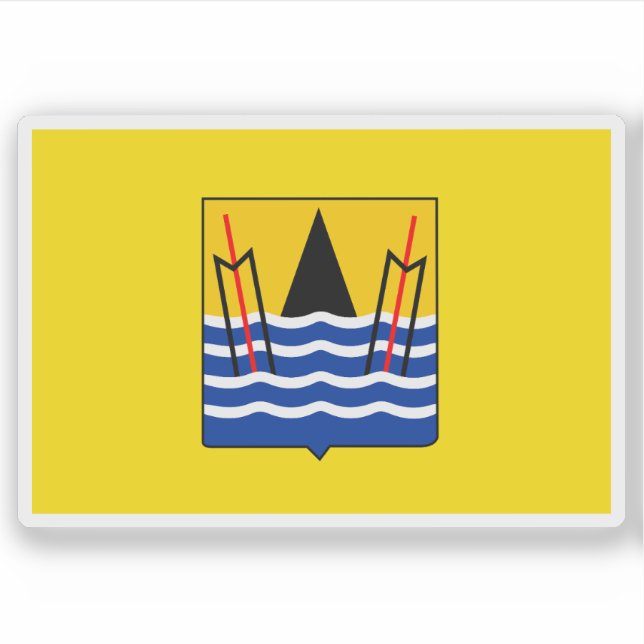 Flagge Pointe-Noire, Republik Kongo Aufkleber (Vorderseite)