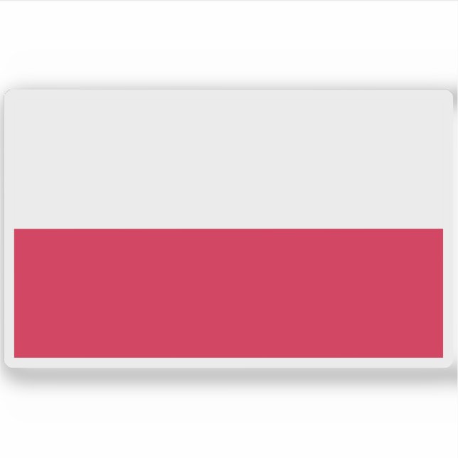 Flagge Polens Aufkleber (Vorderseite)
