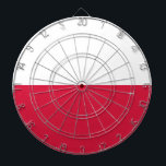 Flagge Polens Dartscheibe<br><div class="desc">Flagge Polens: "Bóg, Honor i Ojczyzna" → "Gott, Ehre und Vaterland" Die polnische Flagge besteht aus zwei horizontalen Streifen gleicher Breite. Das obere Band ist weiß und das untere Band ist rot.</div>