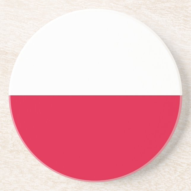 Flagge Polens Getränkeuntersetzer (Vorne)