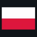 Flagge Polens Poster<br><div class="desc">Flagge Polens: "Bóg,  Honor i Ojczyzna" → "Gott,  Ehre und Vaterland" Die polnische Flagge besteht aus zwei horizontalen Streifen gleicher Breite. Das obere Band ist weiß und das untere Band ist rot.</div>