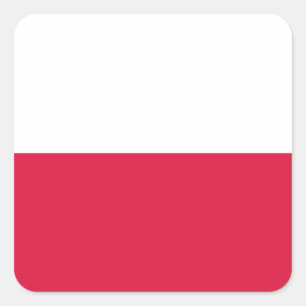 Flagge Polens Quadratischer Aufkleber