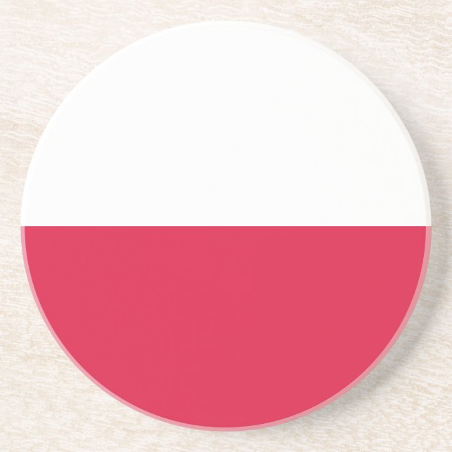 Flagge Polens Sandstein Untersetzer (Vorne)