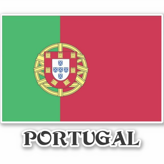 Flagge Portugals Aufkleber (Vorderseite)