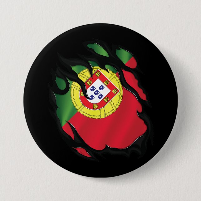 Flagge Portugals Button (Vorderseite)