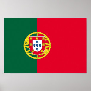 Flagge Portugals für den portugiesischen Feiertag Poster