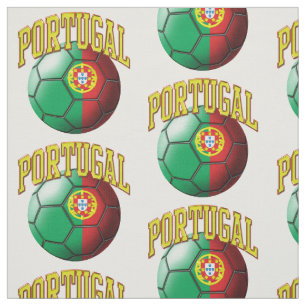 Flagge Portugals Fußballball-Muster Stoff