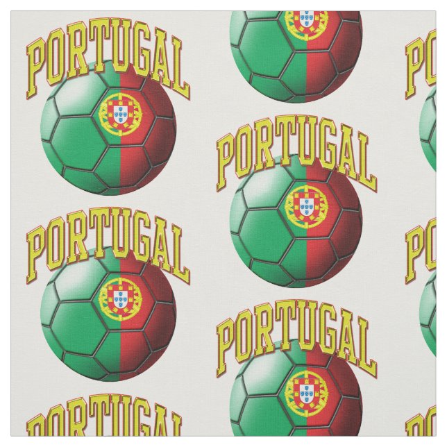 Flagge Portugals Fußballball-Muster Stoff (Muster)