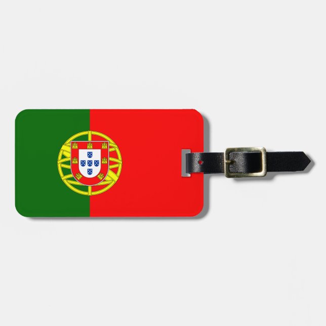 Flagge Portugals Gepäckanhänger (Vorderseite horizontal)