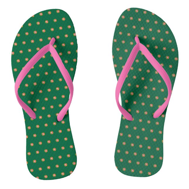 Flagge Portugals gepunktetes Muster Flip Flops (Fußbett)