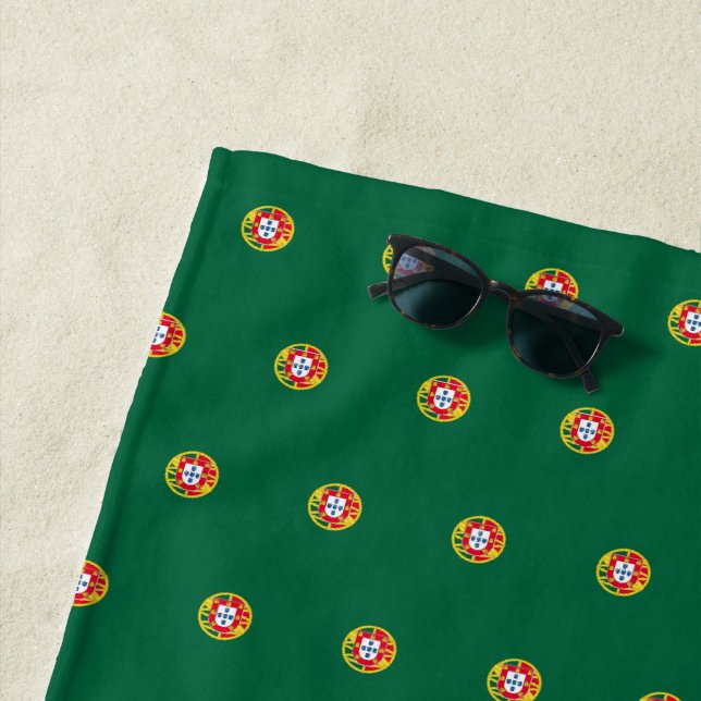 Flagge Portugals gepunktetes Muster Strandtuch (Beispiel)
