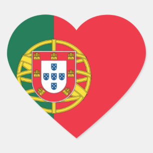 Flagge Portugals Herz-Aufkleber