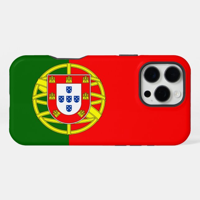 Flagge Portugals iPhone Hülle (Rückseite (Horizontal))