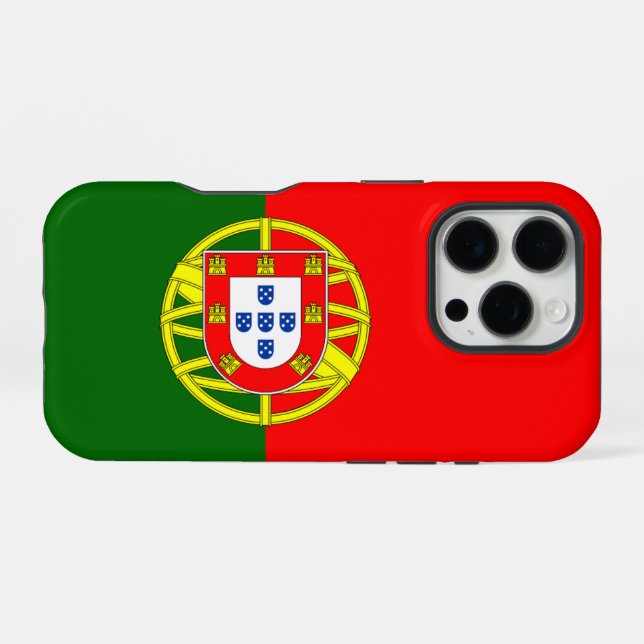 Flagge Portugals iPhone Hülle (Rückseite (Horizontal))