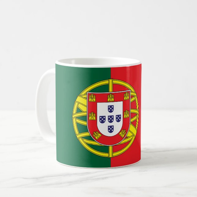 Flagge Portugals Kaffeetasse (Vorderseite Links)