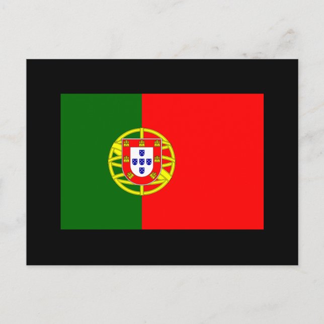 Flagge Portugals Postkarte (Vorderseite)
