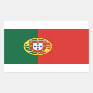 Flagge Portugals Rechteckiger Aufkleber