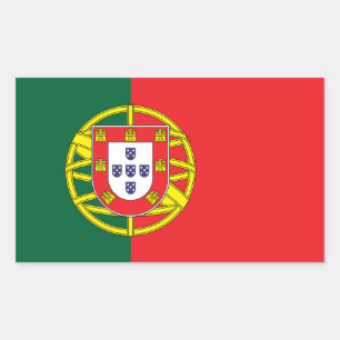 Flagge Portugals Rechteckiger Aufkleber
