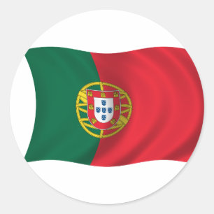 Flagge Portugals Runder Aufkleber