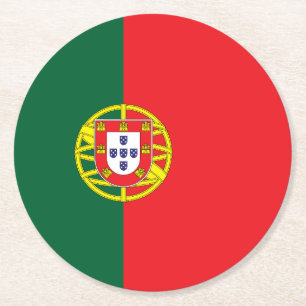 Flagge Portugals Runder Pappuntersetzer