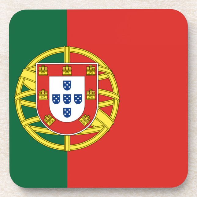 Flagge Portugals Untersetzer (Vorderseite)