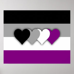 Flagge Poster für Asexualität