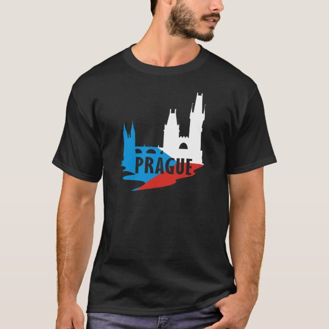 Flagge Prag T-Shirt (Vorderseite)