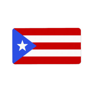Flagge Puerto Rico Adressaufkleber